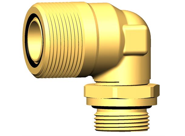 90° Elbow according SAE J1453 M22x1,5 - 1-3/16'' - 12UN 