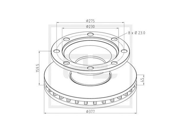 Bremseskive BPW PE Automotive 