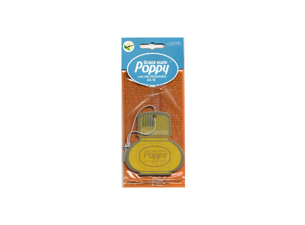 Cardboard Car Airfreshener GARDENIA Poppy Grace Mate 