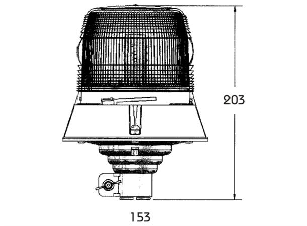 LED Beacon PRO-FLASH II pole mount fixat 12/24V, ECE R65 