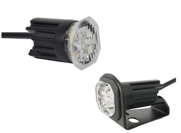 LED Beacon PRO-MICRO-STROBE II amber, cable 3,2m, 9-30V, recessed or pe 