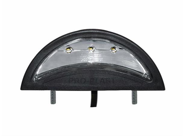 LED Registration Plate Lamp PRO-REG 24V cable 0,5m, 2 bolt fixation 