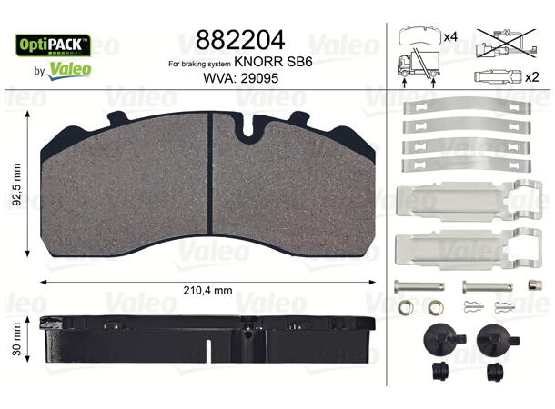 Optipack BRAKE PADS U/Sensor VALEO 