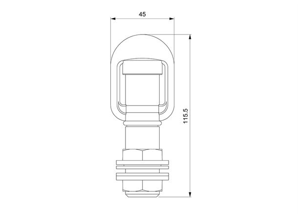 Pigg/stang for varsellys ISO4148/4165 Vignal 