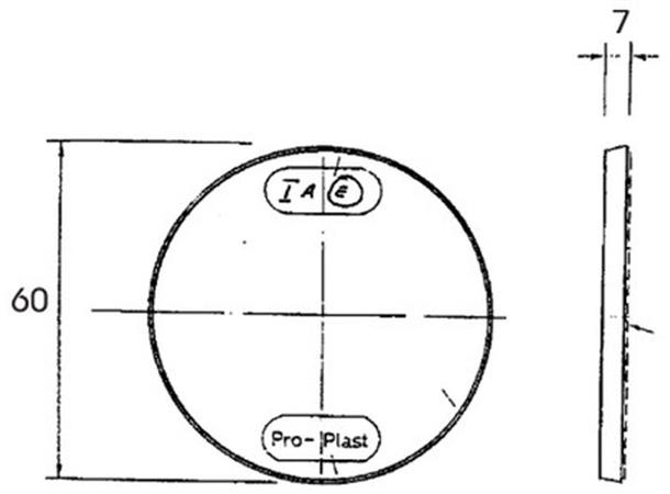 Reflex Reflector 60mm with adhesive pad amber 