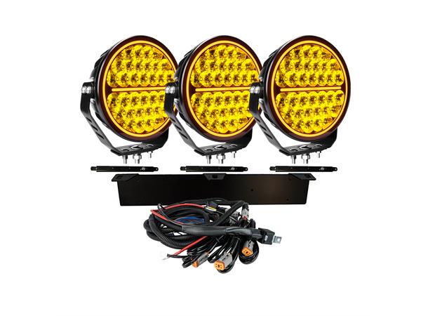 3x SIBERIA BR 9" EXTRALJUS LED KOMPLETT KIT - Strands 