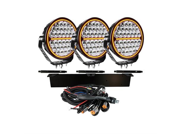 3x SIBERIA NR 9" EXTRALJUS LED KOMPLETT KIT - Strands 