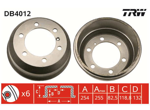 Brake Drum TRW Braking 