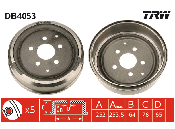 Brake Drum TRW Braking 