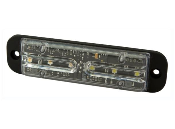 LED Beacon PRO-FLAT-STROBE II amber, clear lens, 12/24V, ECE R65, ECE 