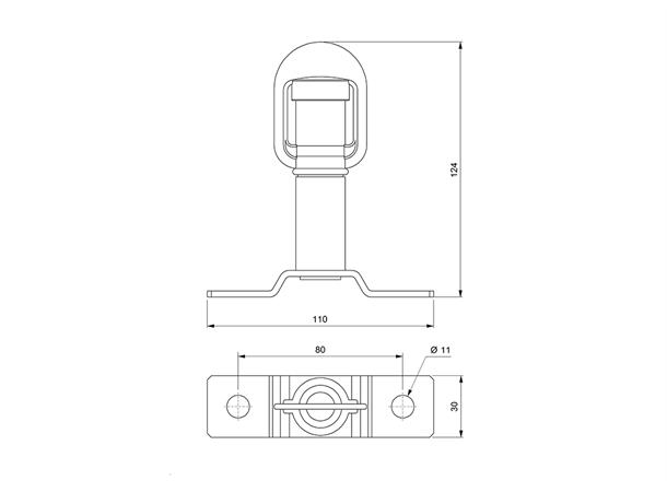 Pigg/stang for varsellys central DIN Vignal 