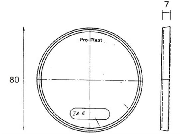 Reflex Reflector 80mm with adhesive pad 