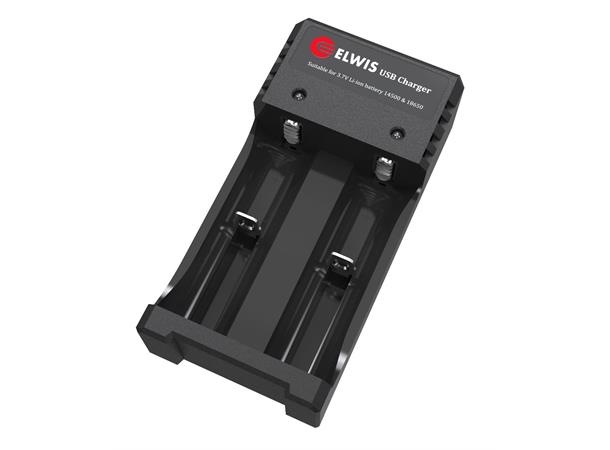 Batterilader for Elwis 18650 batterier Elwis 