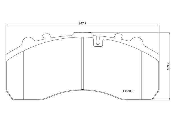 Bremseklosser DAF/MAN/MB/OPTARE/SCANIA DENN/IRIS/BYD/IRIZAR/Neoplan - BREMBO 