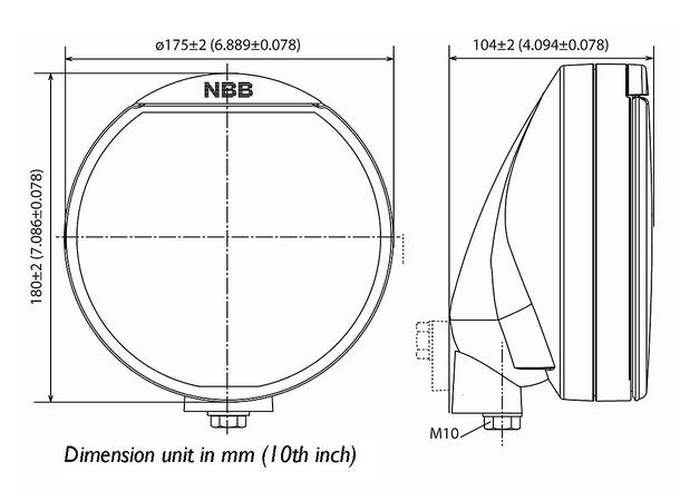 Fjernlys NBB Alpha 175 LED Broad E25 NBB 