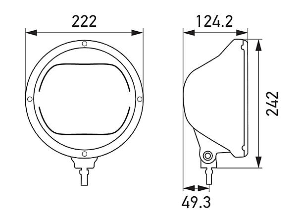 Fjernlys Rallye LED 12/24V ref:50 Hella 