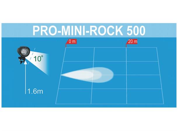 LED Work Lamp PRO-MINI-ROCK 500 lumen cable 0,5m, 12-36V 