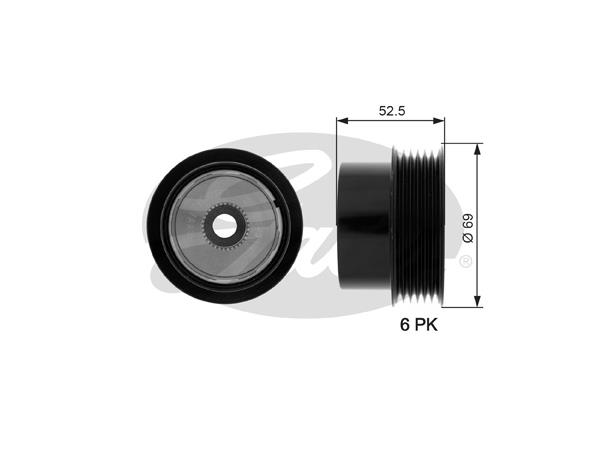 OAP OAP7101 OVERRUNNING ALT.PULLEY Gates 