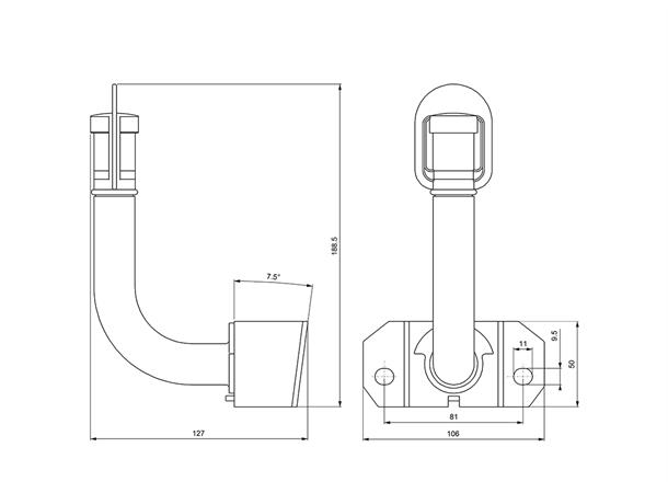 Pigg/stang for varsellys 360° Vignal 