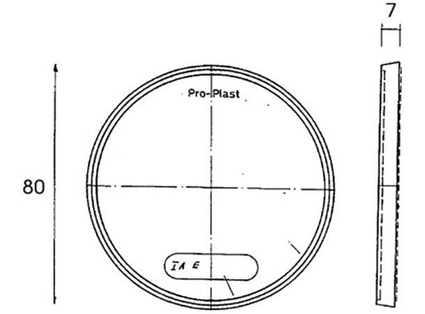 Reflex Reflector 80mm with adhesive pad 