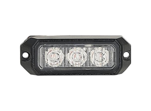 Varsellys 3x Led Orange Blitz 5M kabel - Strobolight  R10 