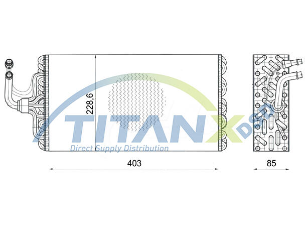 Evaporator, air conditioning TitanX 