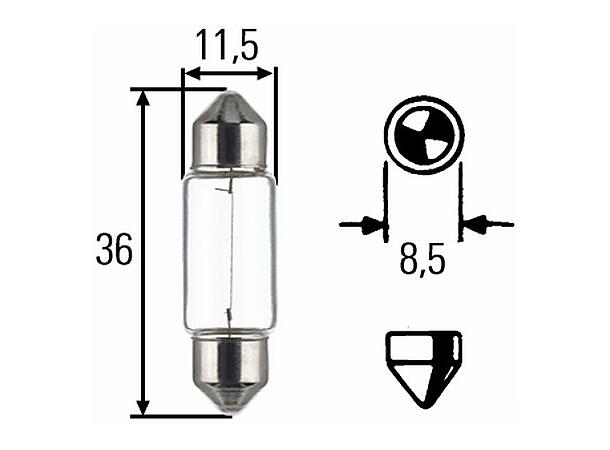 BULB ECE-R 37-C5W-12V5W    FOA-51    8GM Hella 
