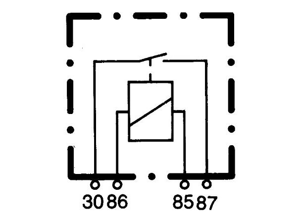 Rele normalt åpen 12V 40A Hella 