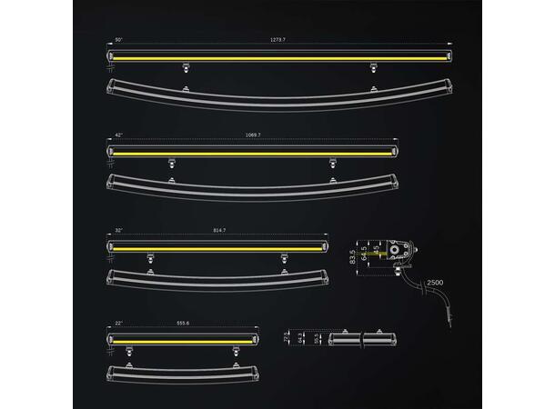 SIBERIA XP SRC LED BAR 32" YELLOW / WHIT Strands 