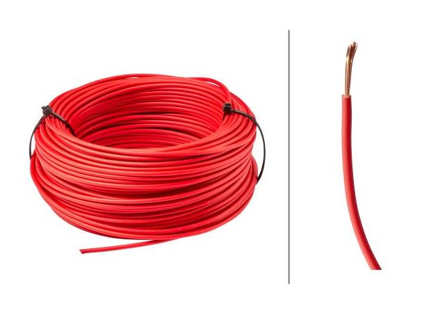Kabel 1-leder Rød 1.5mm² Hella (50M pris pr. meter) 