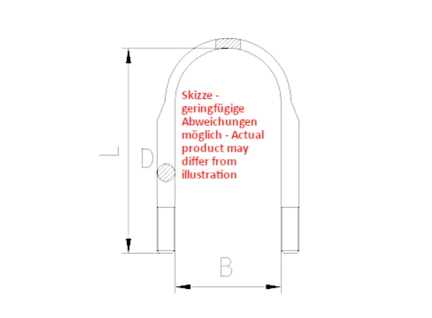 U-Bøyle M22X1,5 X 321,5 Schomächer 