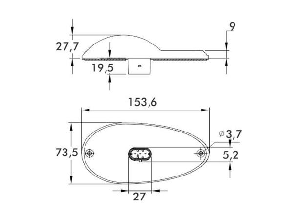 Blinklys LED 12/24 Volt Proplast 