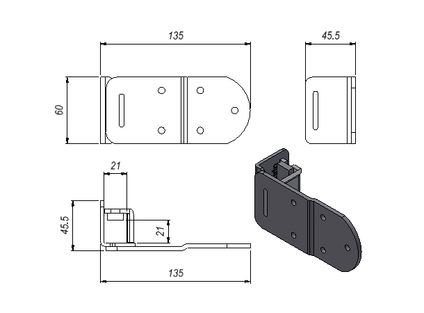 Lemlås bak K5 Kinnegrip 