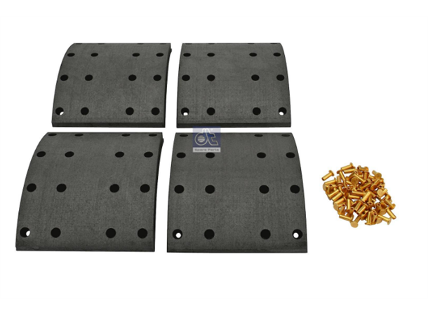 Bremsebånd sett Scania 3-4 serie  8" DT 