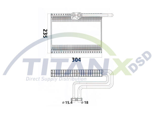 Evaporator, air conditioning TitanX 