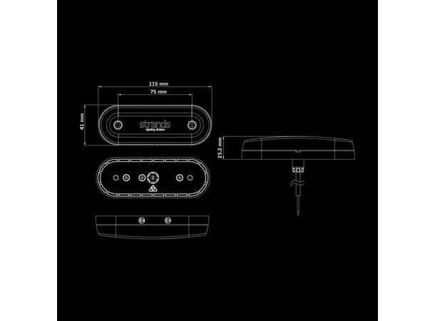 FOR9T GRAVITY AMBER SIDE MARKER, Amber Strands Lighting Division 