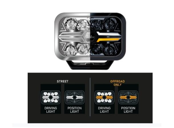 VF BLADE AUX. CHROME 9 REC W/A PO,R  1FJ Hella 