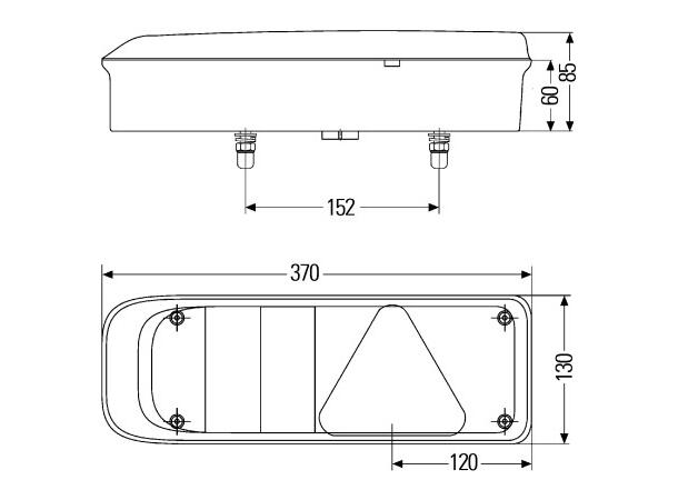 Baklampe LED Kombinasjon EasyConn Hella 