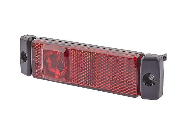 LED Markeringslykt 12V 1Led Rød 5000mm Hella 