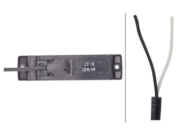 LED Markeringslykt 12V 1Led Rød 5000mm Hella 