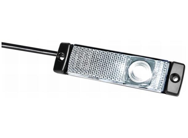 LED Markeringslykt 24V 1Led Hvit 5000mm Hella 