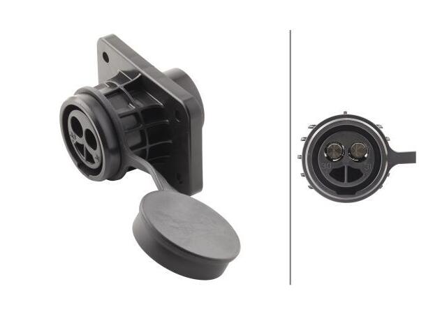 Natokontakt 2-pol Plast  m/sk.lokk 35mm² Hella 