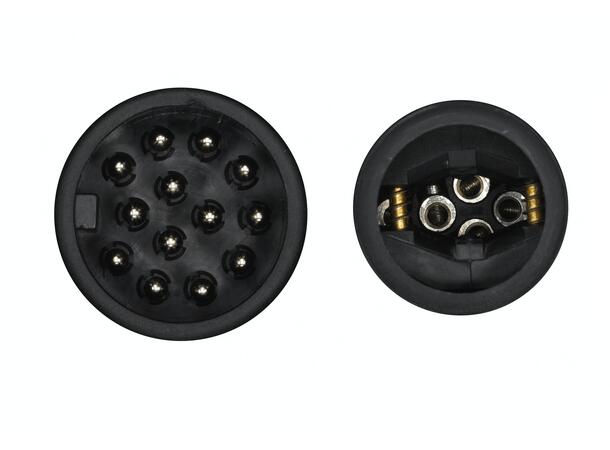 13-polet plaststøpsel med skrukontakt Hella 