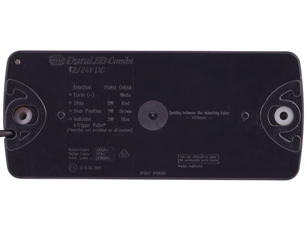 LED Bak/brems/blinklykt DuraLed 12-24v L Hella 