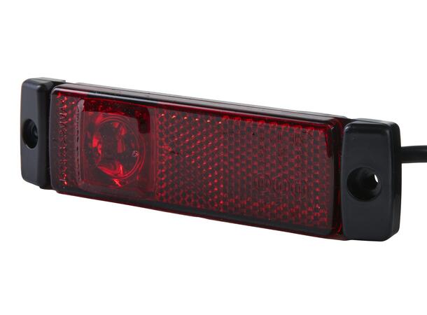 LED Markeringslykt 12-30V 4Led Rød 500mm Hella 