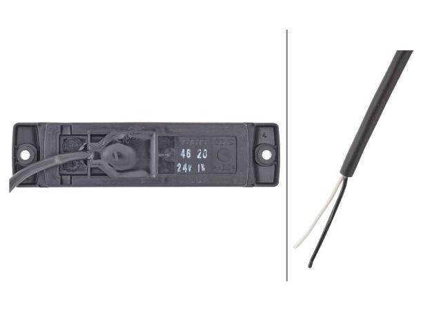 LED Sidemarkeringslykt 24V 1Led Gul Hella 