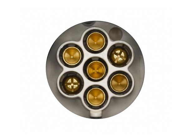 Støpsel 7-pol Hvitt lokk Hella 