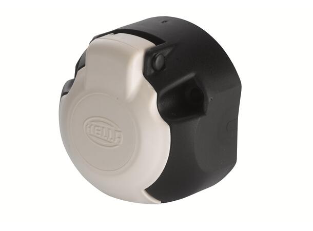 Støpsel 7-pol Hvitt lokk Hella 