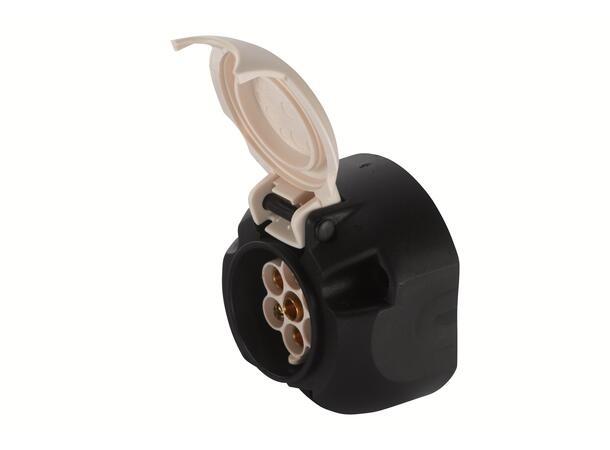 Støpsel 7-pol Hvitt lokk Hella 