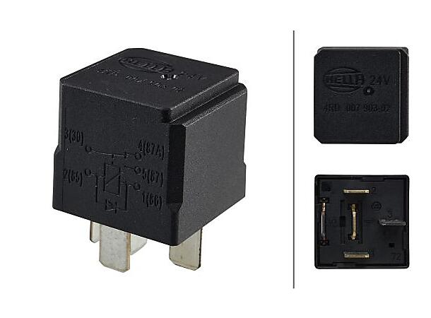 Vekselrele S2 24V 30/15A Singel pk. Hella 